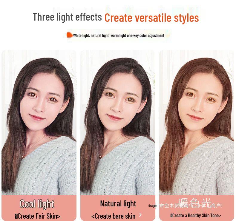 Floor-Standing Multifunctional Phone Holder with Fill Light for Live Streaming and Beauty Enhancement