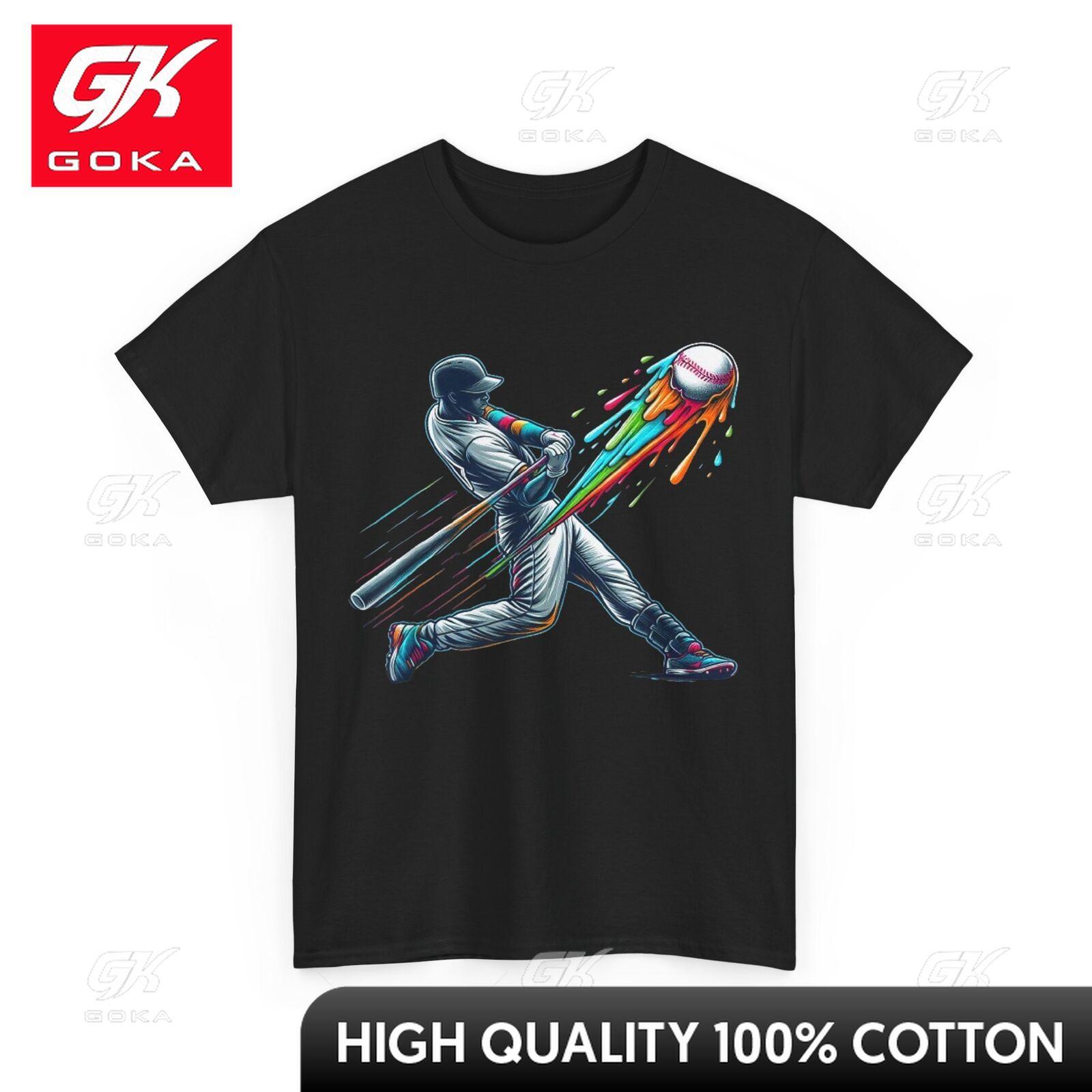 Baseball Tshirt Baseball Player Sports Lovers Supporters Daily Wear Casual Collar Witty Relaxed Fit Pure Cotton Graphic Tee S