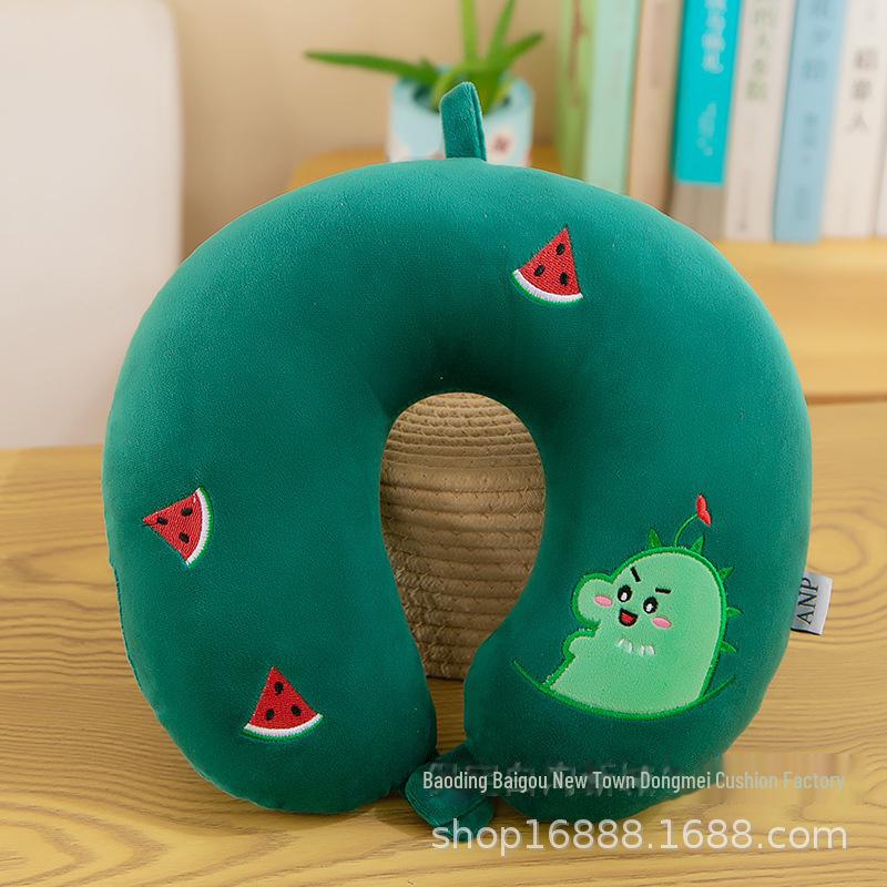 

Подушка для шеи в форме буквы U с мультяшным принтом для офиса, школы, путешествий и вождения - портативная с напечатанным логотипом 30x30cm