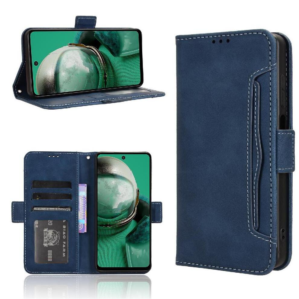 (Blue) Case for Hmd Pulse Pro/ Pulse Plus Adjustable Detachable Card Holder Leather Wallet Cover Magnetic Closure