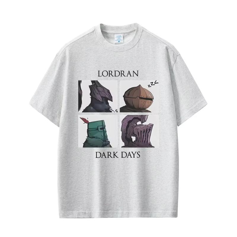 Game Dark Souls Praise The Sun Lordran Dark Days Graphic T Shirt Unisex Vintage Gothic Rock Tshirt Unisexs Cotton Crewneck Tshirts