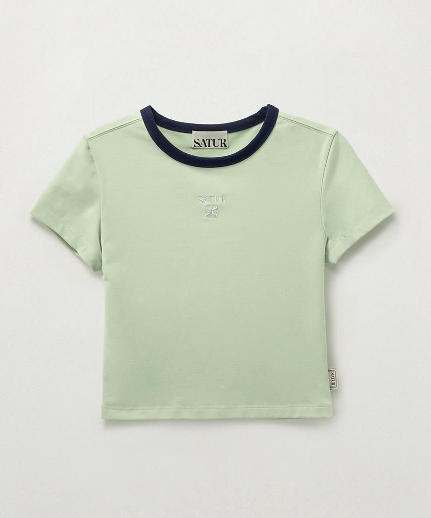 Seteo (W) Apero Crop Ringer Short Sleeve T-Shirt Mint