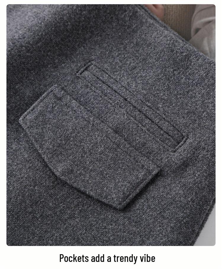Women's Grey Wool Blend High-Waisted A-Line Skirt - Autumn/Winter 2025 Collection