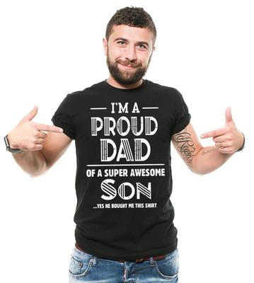 Sono un papà orgoglioso di un figlio super fantastico Maglietta Papà e Figlio T-shirt Papà Regali per Papà