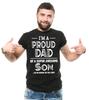 I'm A Proud Dad Of A Super Awesome Son Shirt Dad And Son Tee Father Dad Gifts