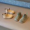 Retro Nubuck Vamp Boots for Kids Girls England Style Winter Shoe for Boys Size Trendy Zipper Suede Children Boots Comfort I08041