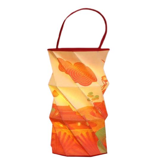 Yousheng Foldable Lantern Night Light Portable Hanging Ambient Lamp with Handle Year of The Horse Festive Gift for Home Decor Chinese New Year