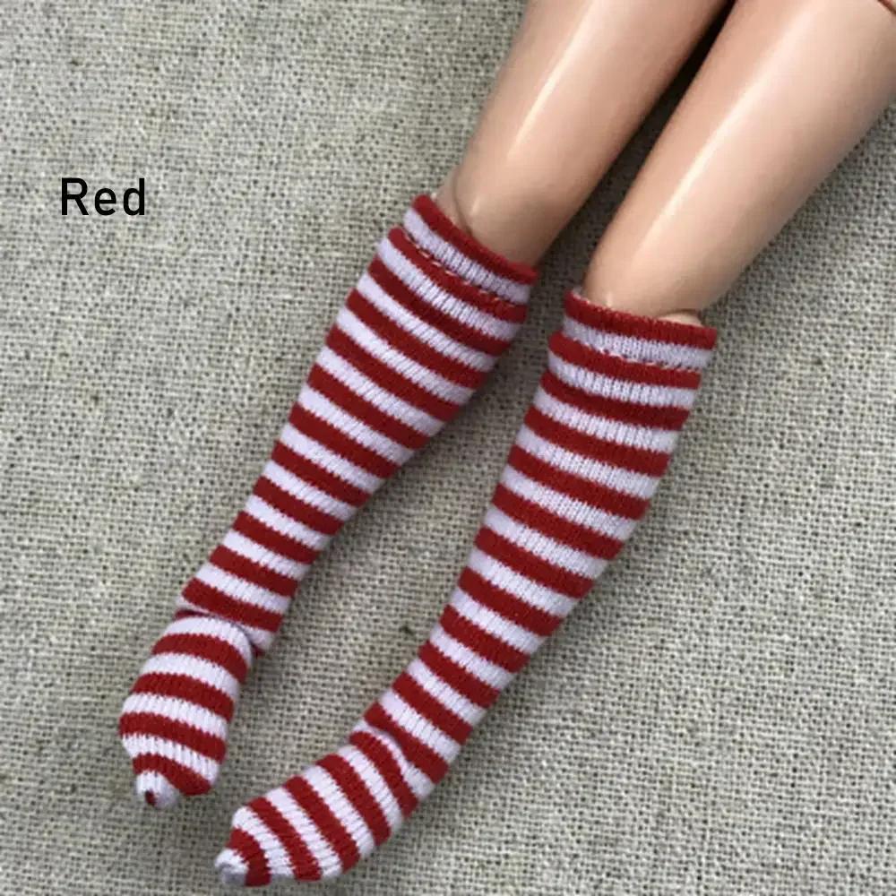 1Pair 2020 New Fashion Stripe Socks for 1/6 Doll Stocking Baby Girls Christmas Gift Toys DIY Doll Clothes Accessories Decor