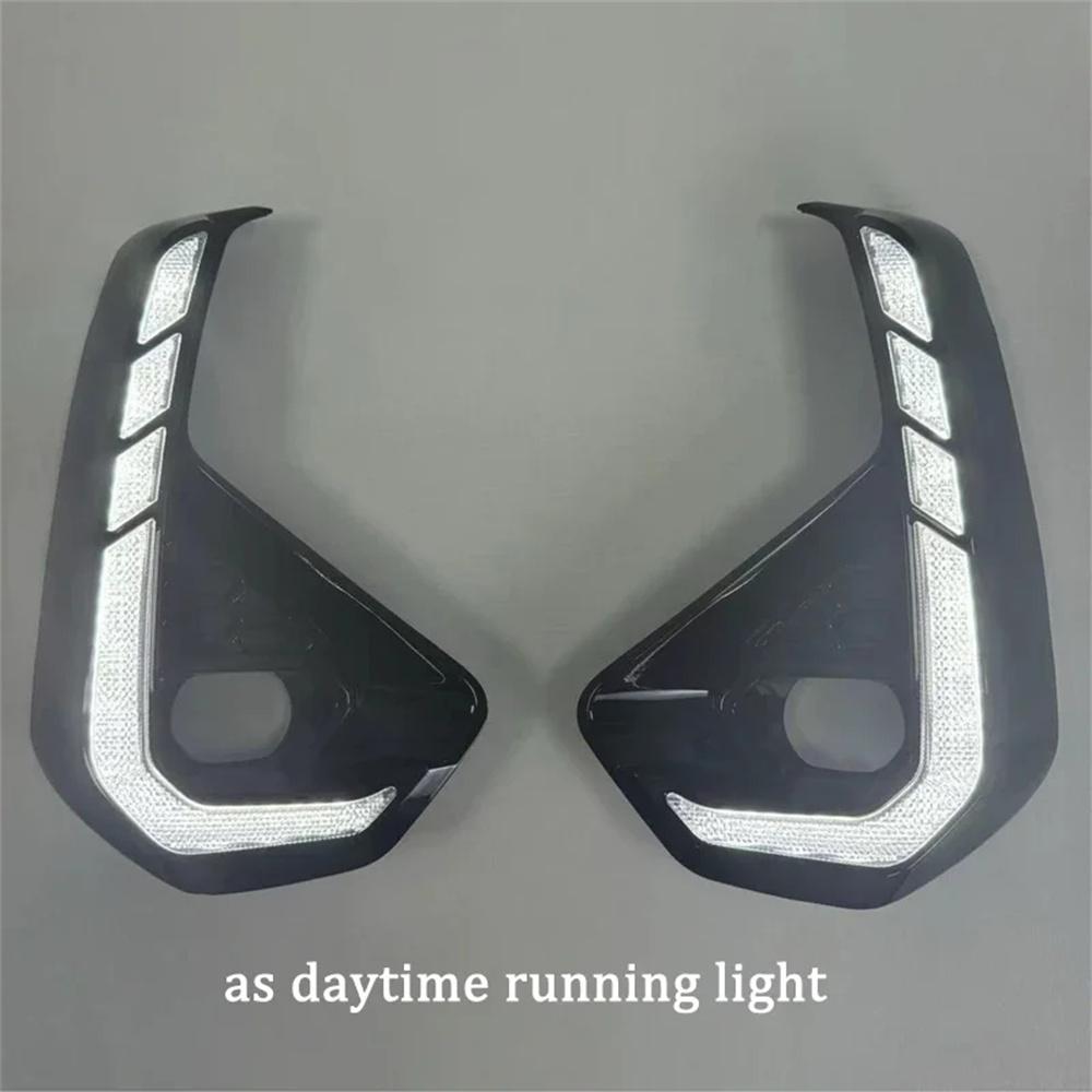 12V DRL Turn Signal LED Front Fog Lights  For Toyota Hilux 2024