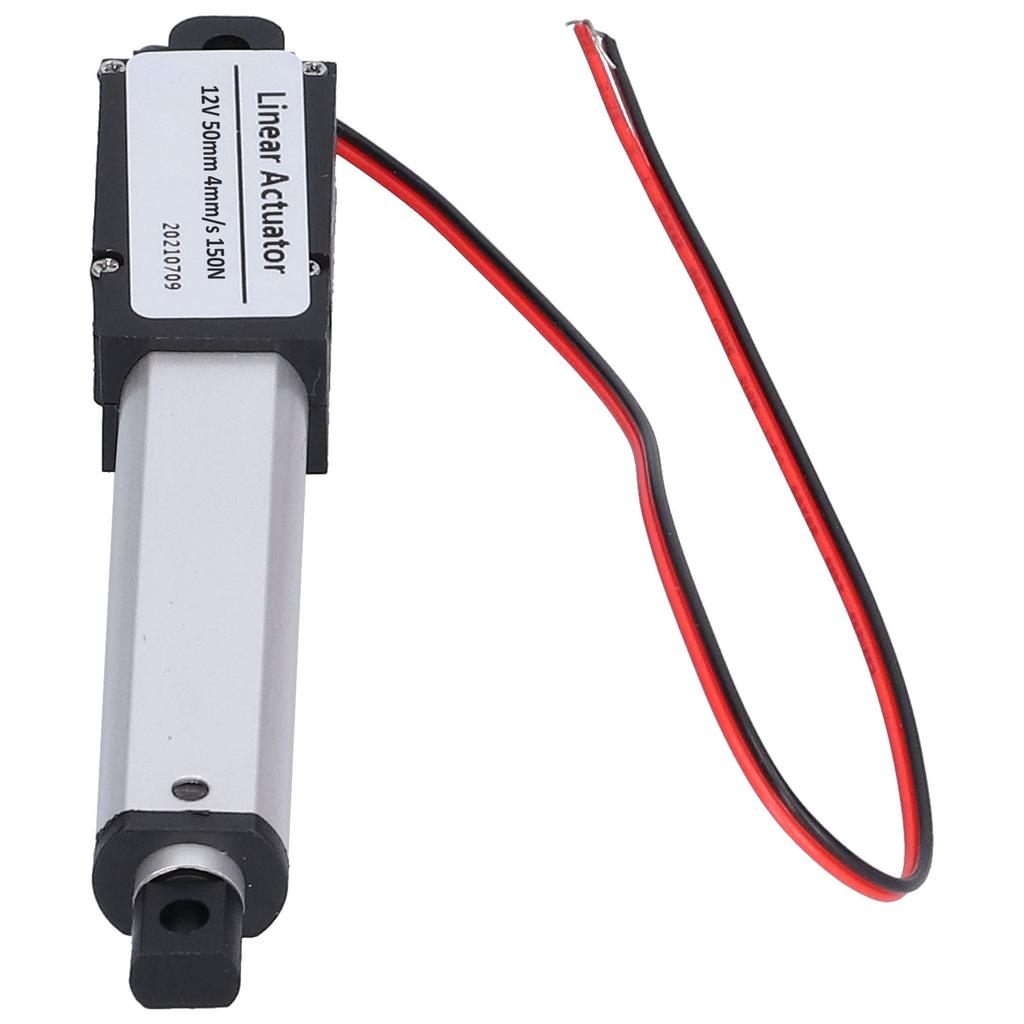 Actuador Lineal 50mm de Carrera CC 12V Bajo Ruido Interruptor de Límite Interno Mini Actuador de Movimiento Lineal para Automoción