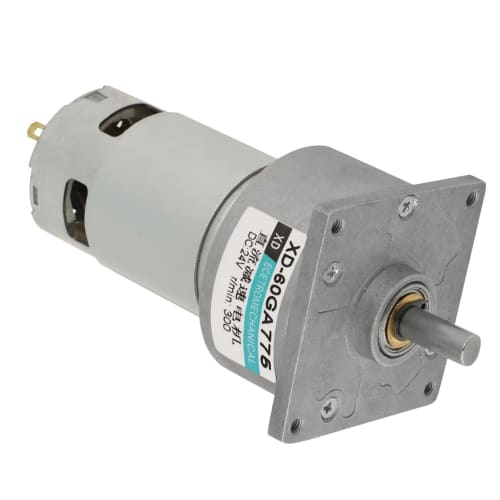 Hilitand DC12V/24V 35W Mini DC Gear Motor, Metal, Adjustable Speed, High Torque, CW/CCW, XD-60GA775 (24V, 300 rpm)