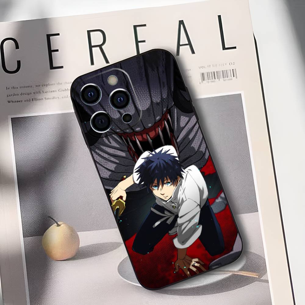 O-Okkotsu Yuta J-Jujutsu K-Kaisen Phone Case For iPhone 17,16,15,14,13,12,11 Plus,Pro Max,XS,Soft Black Cover