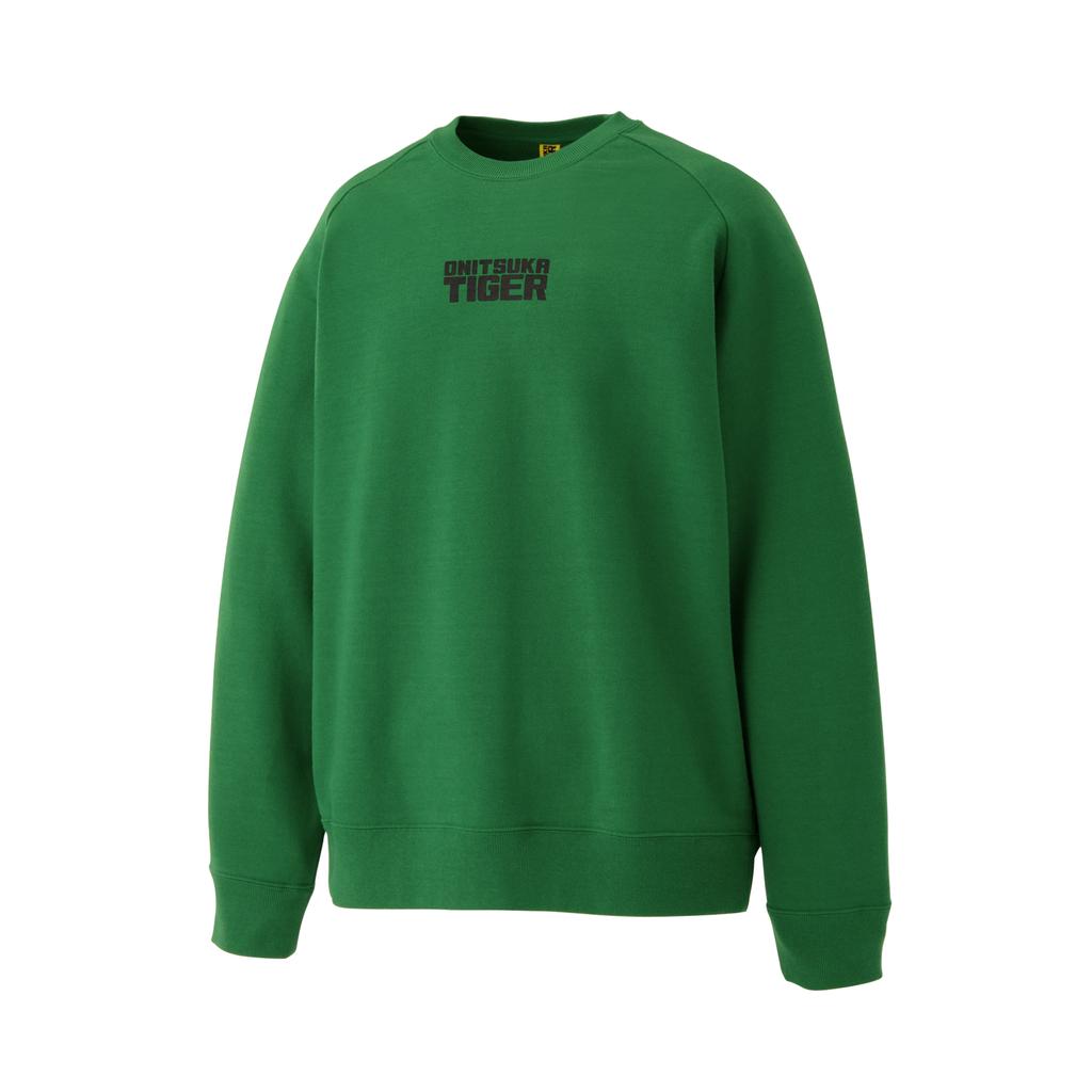 Onitsuka Tiger Crew Neck Sweatshirt Unisex Sweatshirts Green 2183B404-300