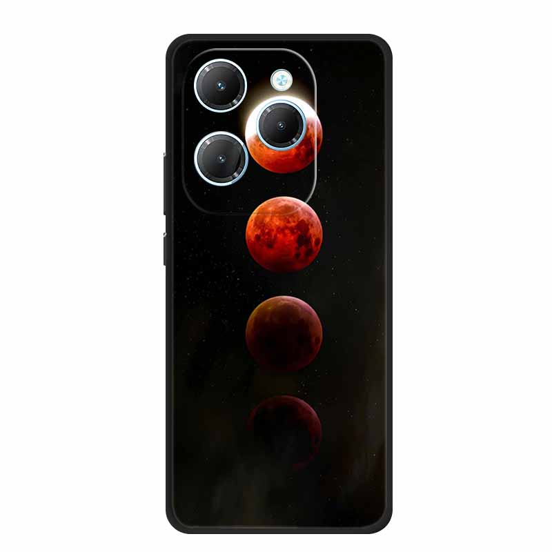 For Infinix Hot 40 Pro Case Hot40 Pro Black Silicone Soft Phone Case For Infinix Hot 40 Pro Back Cover Case 6.78" Cute Cartoon