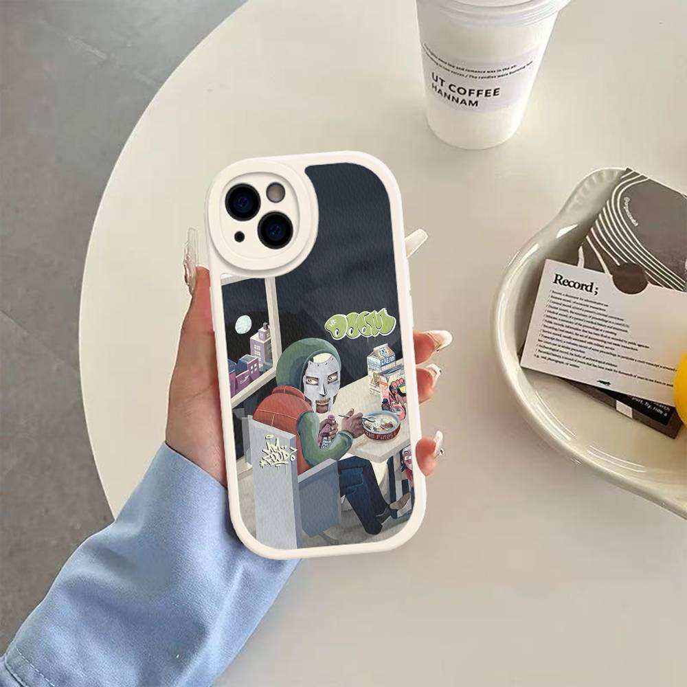 

M-MF Rapper D-DOOM Phone Case For IPhone 16 15 14 13 12 11 Pro Max Plus Leather Soft Cover iPhone 16 pro