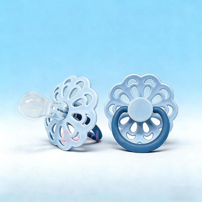 Food Grade Dummy Soother Pacifier Adorable Flower / Bowknot Shaped Pacifier For Newborns Make Of Silicone