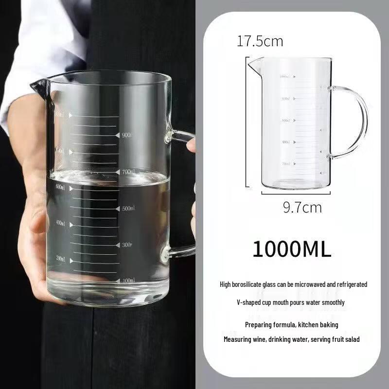 ZISIZ Kids  Borosilicate Glass Measuring Cup