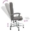Office Chair with Reclining Function Taupe Fabric