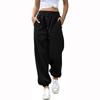 Damen Color Kordelzug Locker Sitzende Jogging-Sweatpants mit Elastischen Bündchen