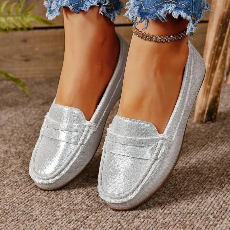 New Flat-soled Doudou Shoes, Four-season Light Casual Shoes, Fashionable Lazy Pedal Women's Shoes, Round Head Women's Single Shoes