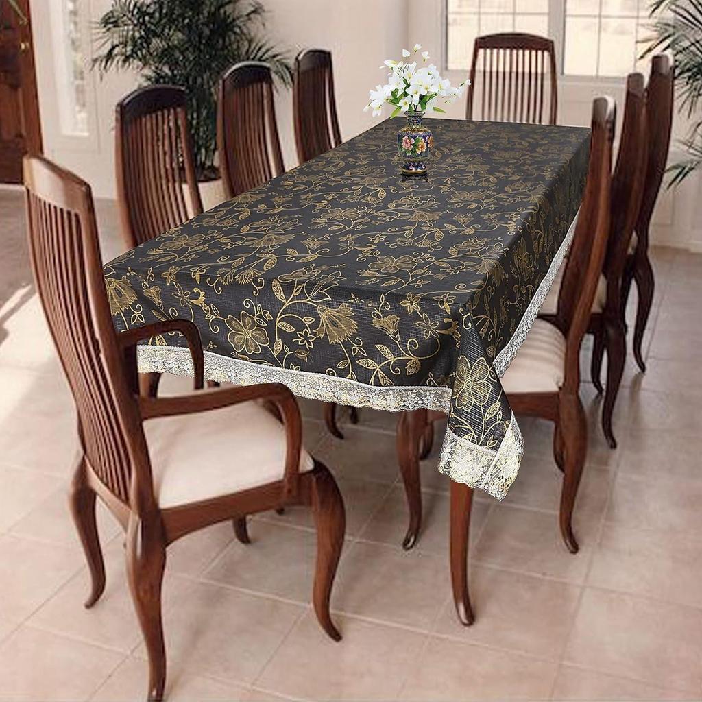 Premium Center Table Cover, Waterproof and Dustproof (Golden Floral, 40x60 Inch- Center Table)