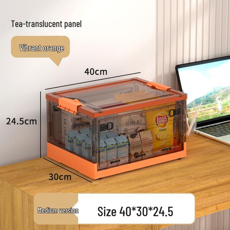 Large Foldable Three-door Student Book & Clothing Organizer Box