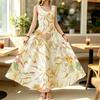 Women's Long Flowy Tank Dress Lightweight Sleeveless Loose Fit,Summer Resort Style,Comfortable for Beach Vacation,Daily Casual & Outdoor Wear
