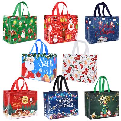 1pcs Sac Cadeau de Noël Père Noël Non-tissé Emballage Cadeau Bonbons Sac fourre-tout Fournitures de Fête de Noël Bonne Année