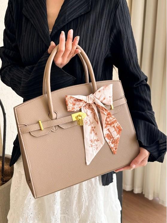 Elegante Colorblock Platinum Umhängetasche - Damenhandtasche mit großem Fassungsvermögen