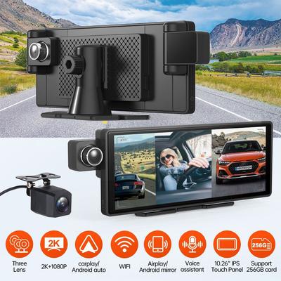 3 Lenses 10.26 High-definition Wireless Carplay Car Navigation GPS 3 Recording Driving Recorder