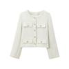  European and American style, new women's clothing, foreign style round neck long-sleeved thousand gold small fragrant jacket 1231352