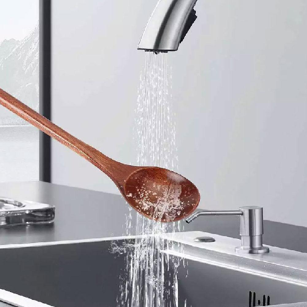 1PCS Kitchen Long Handle Wooden Spoon Soup Spoon Coffee Milk Stirring Spoon Honey Teaspoon Home Kitchen Tableware Accessories