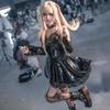 Death Note Cosplay Costume Misa Amane Imitation Leather Sexy Dress  Neck Jewelry Stockings Necklace Uniform Outfit Halloween Wig