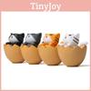 Cartoon Eggshell Cute Cat Mini Model Ornament For Landscape Prop Decoration