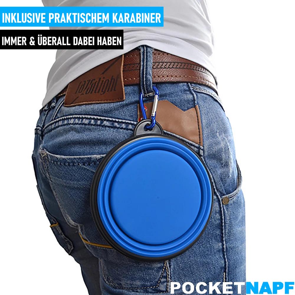 POCKET BOWLS Foldable Dog Bowl Drinking Bowl Travel Bowl Silicone Food Bowl Foldable