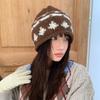 Knitted Jacquard Knitted Hat Warm Warm Knitted Cap Vintage Style Retro Beanie Hat  Women's Fashion