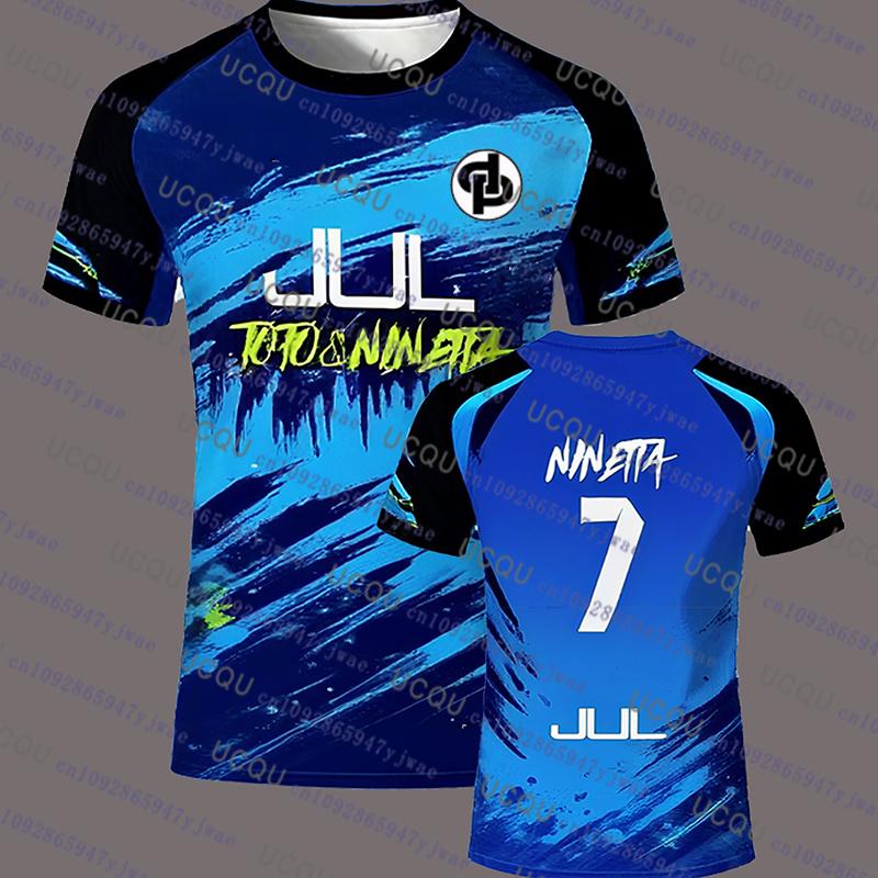 90-minute JUL Toto&Ninetta Pré Series Soccer T-shirt Women Men's Summer Outdoor Sports Quick-drying Women's Training T-shirt