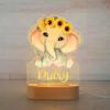 Personalized Rainbow Unicorn LED USB 7 Colors Night Light Custom Name Acrylic Lamp Wood Base For Baby Kid Children Bedroom Decor