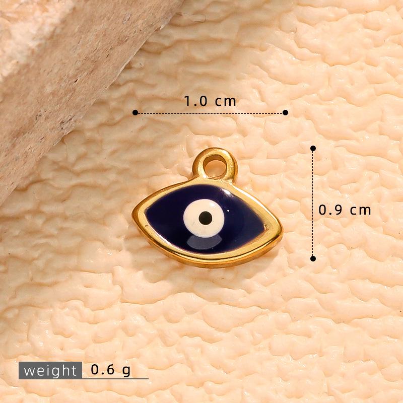 Stainless Steel Geometric Heart Pendant & Mini Eye DIY Jewelry Accessories