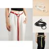 Fashion Solid Color Round Buckle Decoration Women Casual Belt For Daily Wear