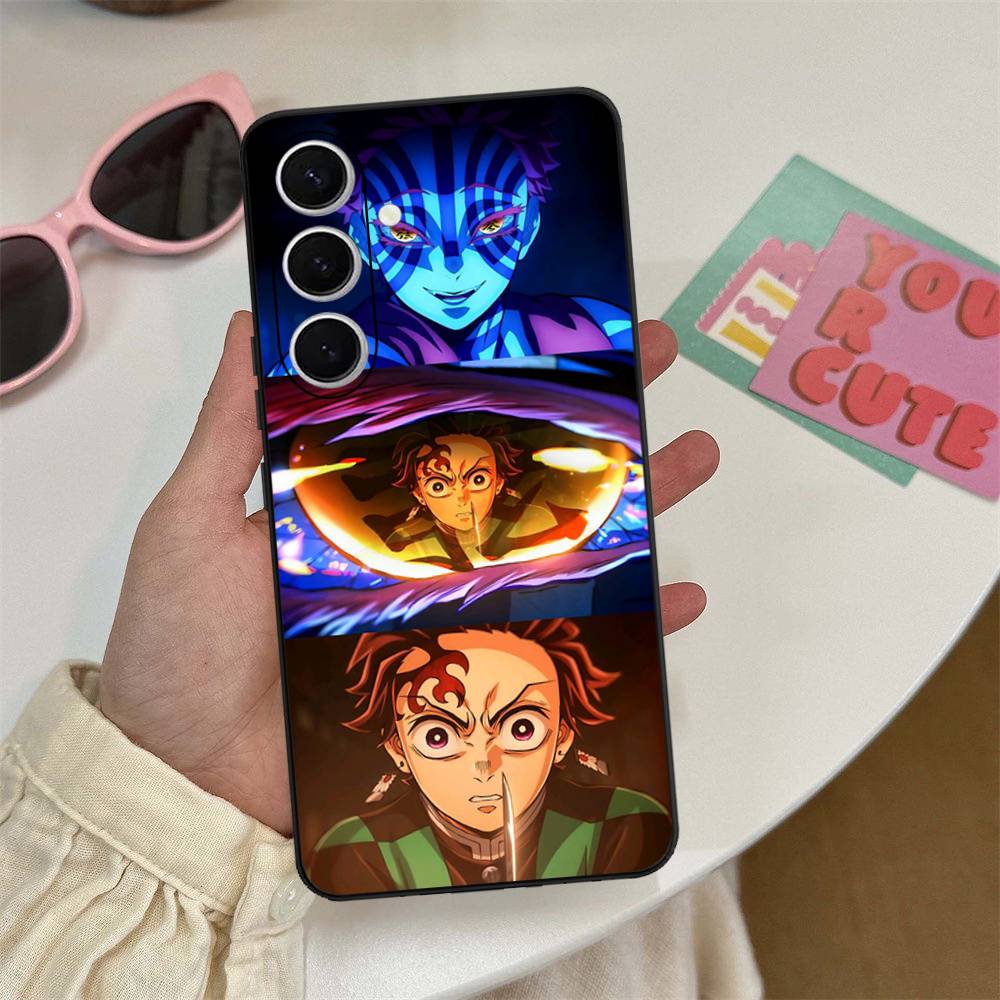 D-Demon S-Slayer Akaza Phone Case For Samsung S 24 Fe 25 Ultra Plus 20 Lite 21 30 22 23 24 22 Ultra 5G Fundas