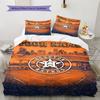 Name Custom Houston Astros Pattern Bedding Set Quilt Cover Pillowcase Home Decor Gift (1 * Duvet Cover + 2 * Pillowcase, Without Core)