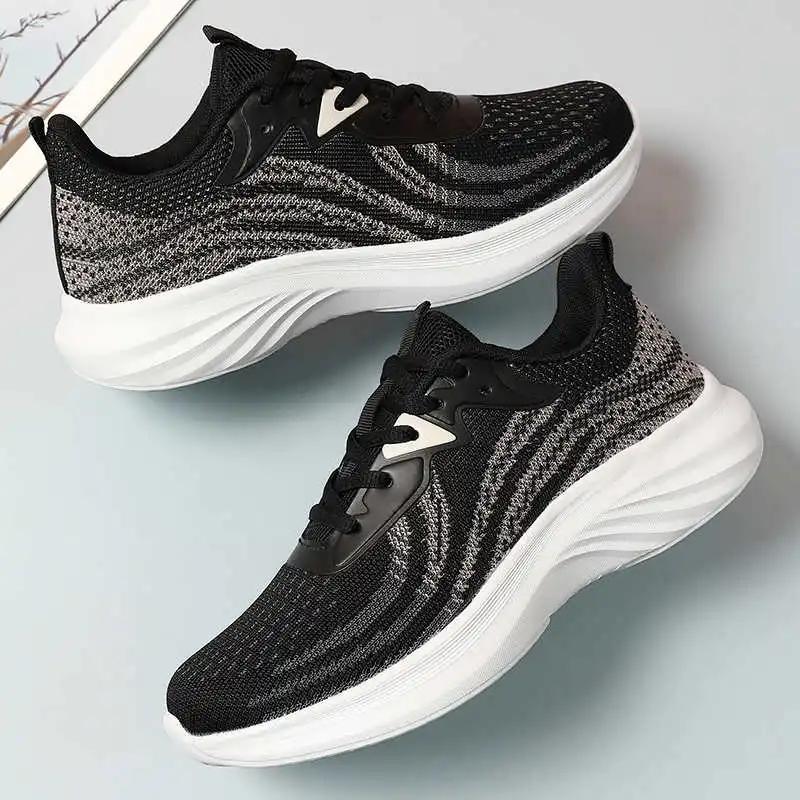 Fashion Rubber Sole Round Tip Women Purple Sneakers Woven Gym For Shoes Large Size Sports Upper Visitors Super Comfortable Gym