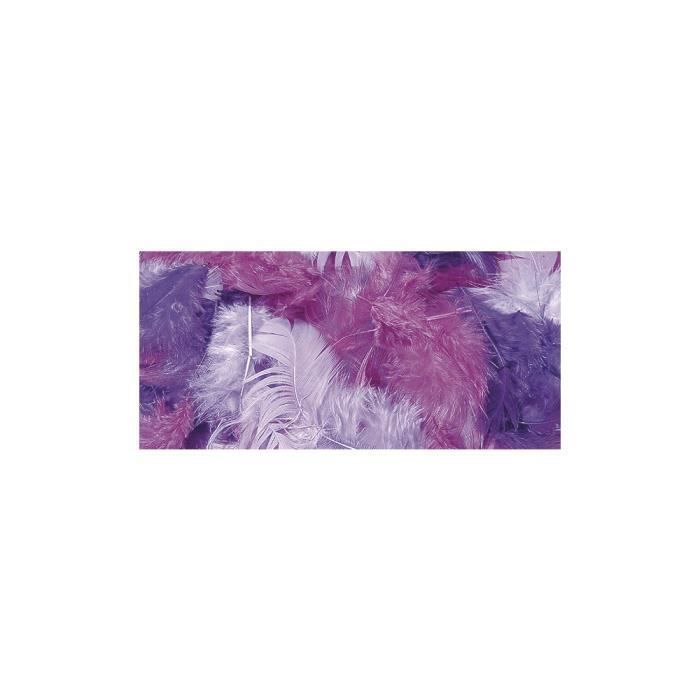 Mélange de plumes, Teintes lilas, 3-10 cm, sct.-LS 10 g