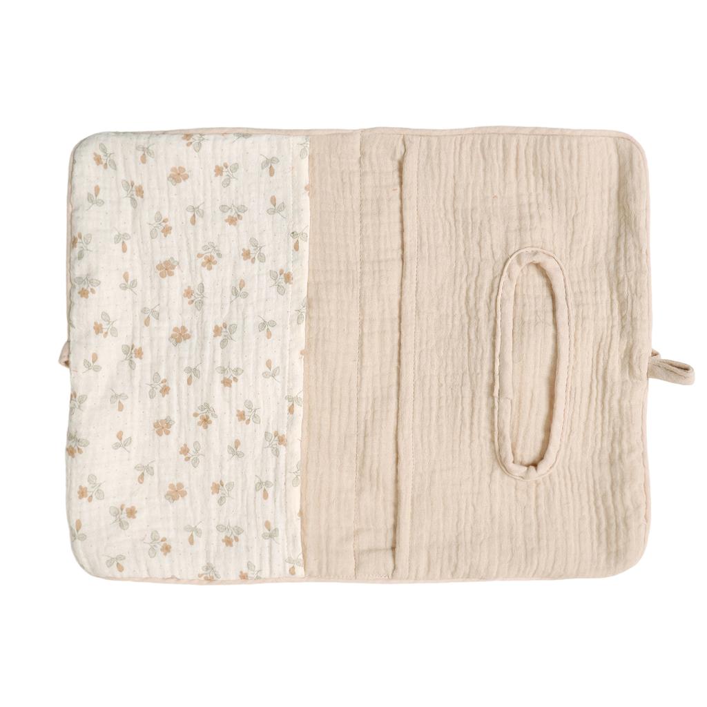Storage Bag Soft Cotton Infant Bed Rail Storage Organizer Bag Providing Quick Access to Essentials During Nighttime Care