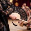 Vintage Lace Trim Folding Fan Handheld Dance Fan Exquisite Classic Fan  Artistic Performances