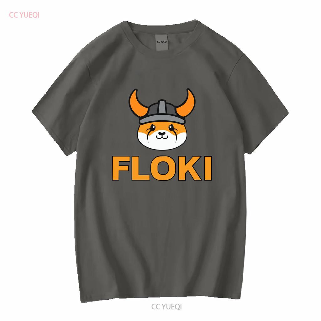 Floki Inu Memecoin Crewneck T Shirt Cryptocurrency Crypto Token long or short sleeves vintage Washed Soft Versatile Unisex