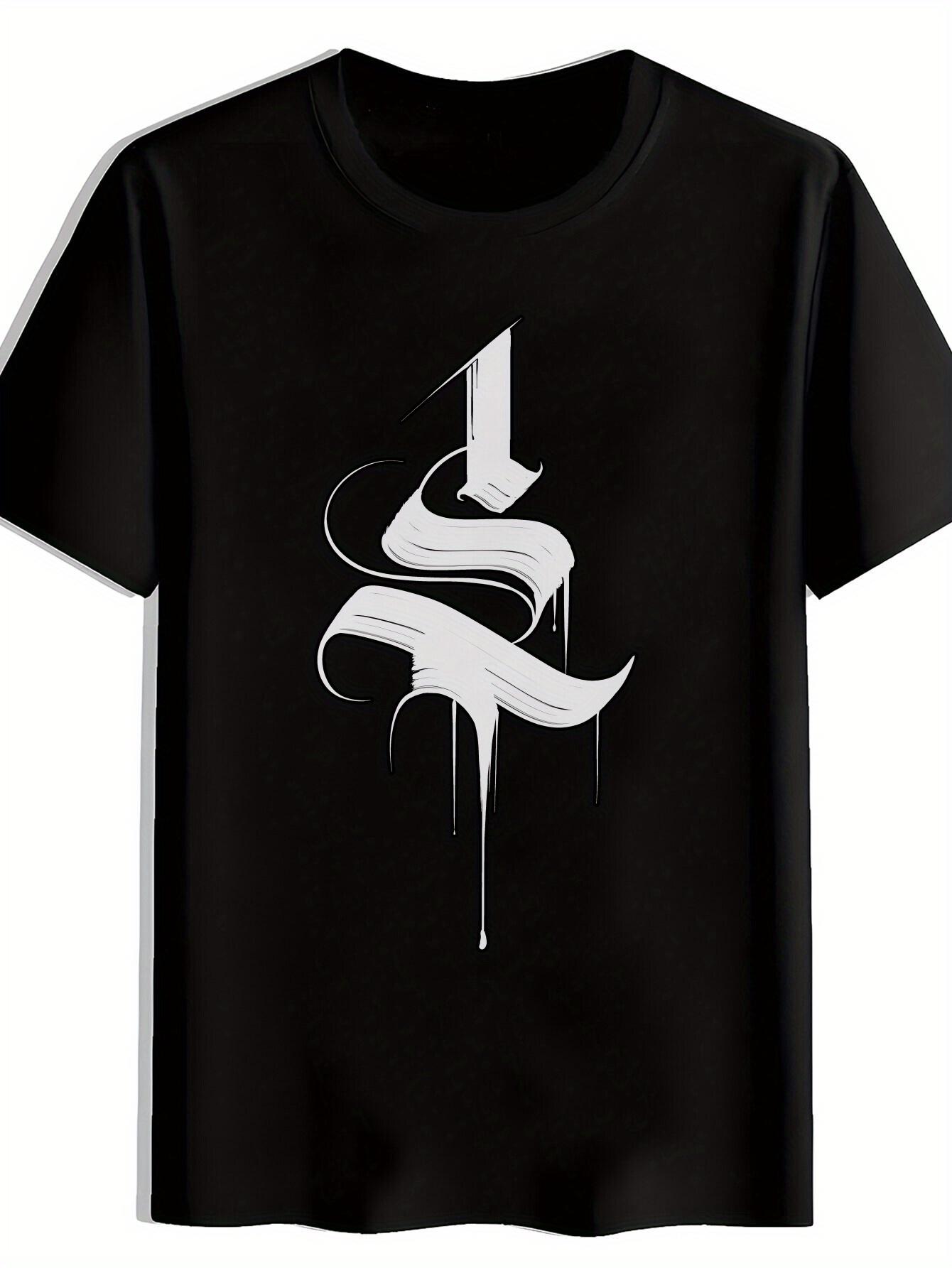 

Black T-shirt with Vintage Rock Band Graphic - STRAY CATS & OASIS Design S