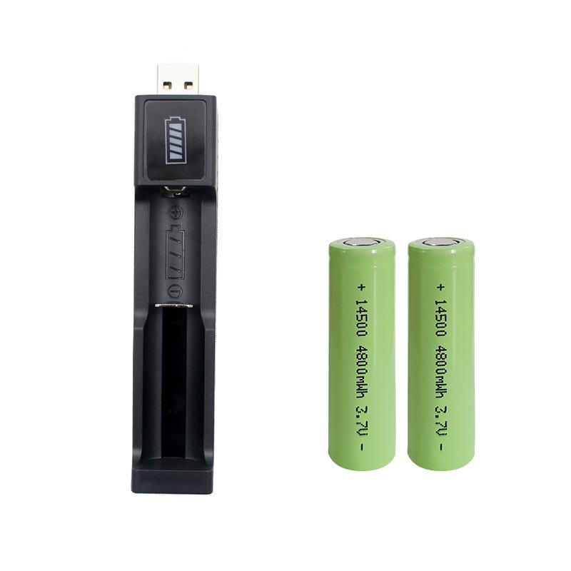 14500 3.7V Rechargeable Lithium Battery Set for Flashlights, Toys, Microphones, Mice, and Remotes