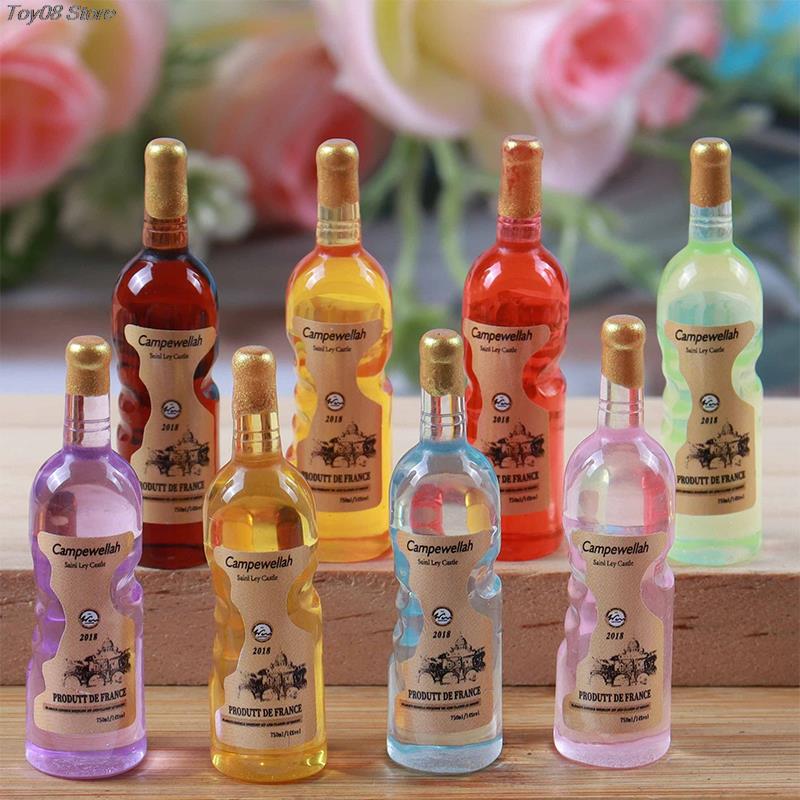 3/5/6/10Pcs Dollhouse Miniature Simulation Furniture Wine Bottle Drink Bottle Model Diy Accessories Doll House Minutures